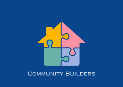 4 puzzle pieces that when assembled depict a house