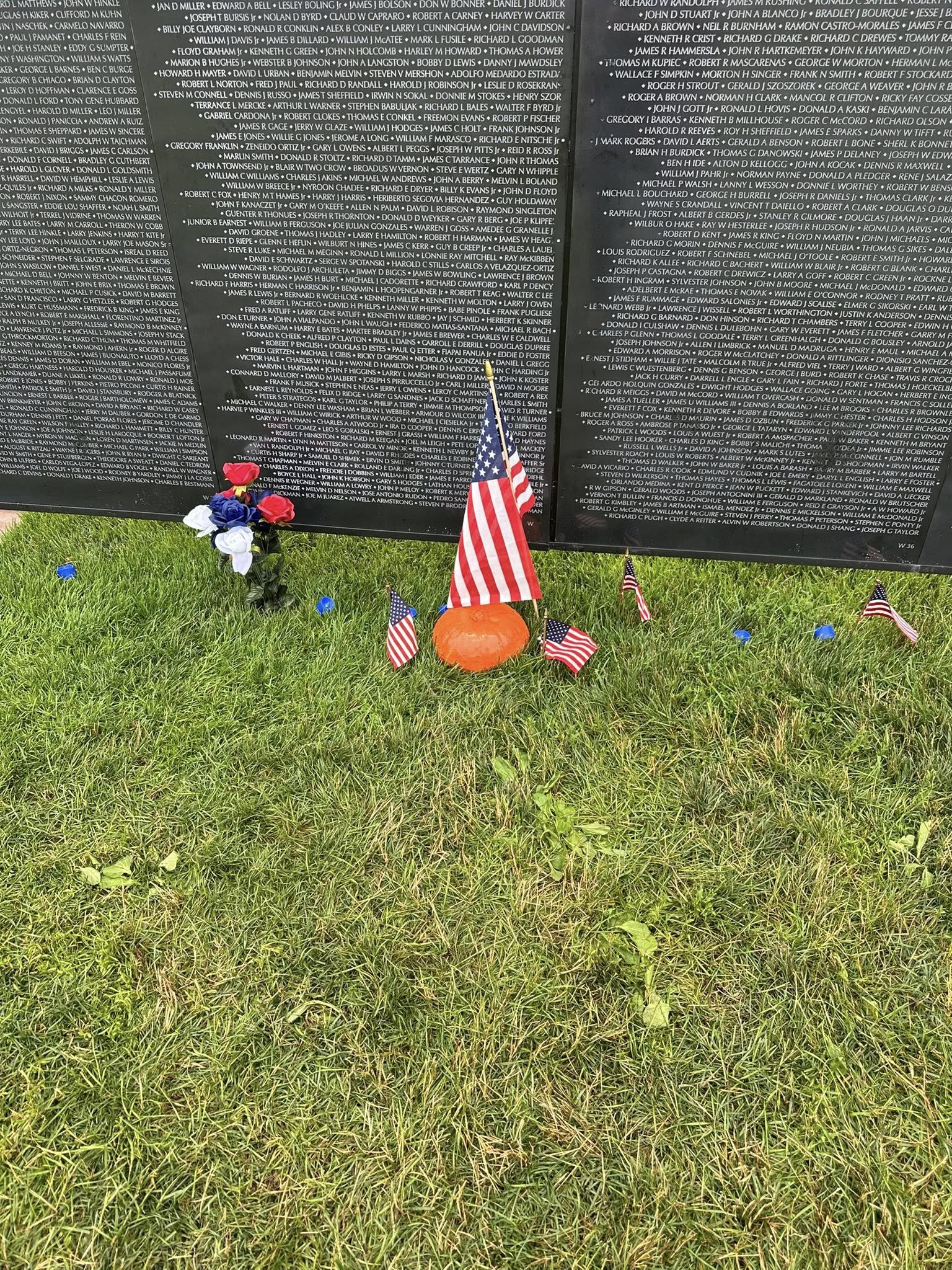 mementos left at the wall